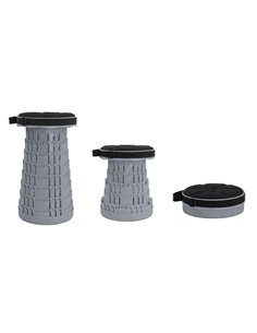 POWERTECH πτυσσόμενο καρεκλάκι HUH-0236 με μαξιλάρι, αντοχή έως 250kg, 25.5x45cm, γκρι