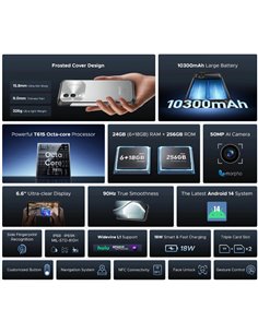 DOOGEE smartphone Blade10 Power, 6.6", 6/256GB, 10300mAh, IP68/IP69K, μαύρο