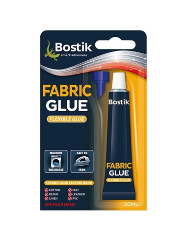 Bostik κόλλα υφασμάτων με βάση φυσικό λατέξ σε σωληνάριο 20ml