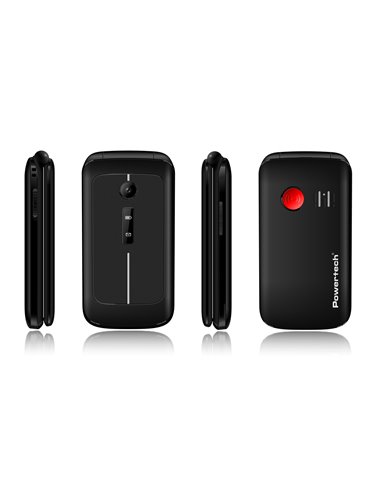 POWERTECH κινητό τηλέφωνο Sentry 2.8, 2.8", dual SIM, πλήκτρο SOS, μαύρο