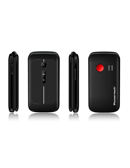 POWERTECH κινητό τηλέφωνο Sentry 2.8, 2.8", dual SIM, πλήκτρο SOS, μαύρο