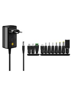 GOOBAY επιτοίχιος φορτιστής 74436, 5V-15V, 36W, 12 tips