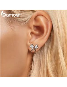 BAMOER σκουλαρίκια καρφωτά BSE1061 με κυβική ζιρκόνια, ασήμι 925, ασημί