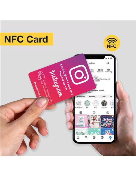 POWERTECH NFC κάρτα Follow us on Instagram PT-1407