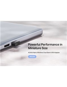 MERCUSYS ασύρματος USB αντάπτορας δικτύου MA20N, 650Mbps AC650, Ver 1.0