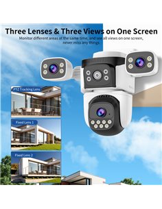 VSTARCAM smart κάμερα CS621SR, triple lens, 2MP, WiFi, SD, PTZ, IP66
