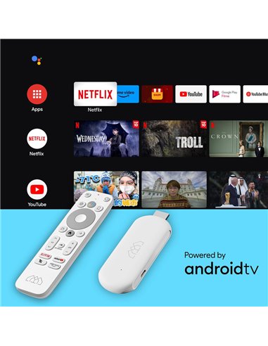 HOMATICS TV Stick HD, 1080p, 1/32GB, WiFi, Google/Netflix πιστοποίηση, Android 11