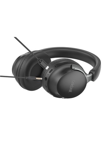CELEBRAT headphones A40, ασύρματα & ενσύρματα, 40mm, 250mAh, μαύρα