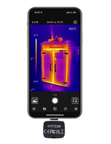 UNI-T συσκευή θερμικής απεικόνισης UTi722M για smartphone, USB-C, 20 °C έως 450 °C