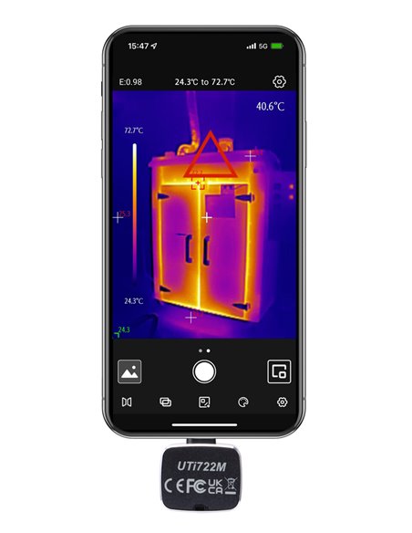 UNI-T συσκευή θερμικής απεικόνισης UTi722M για smartphone, USB-C, 20 °C έως 450 °C