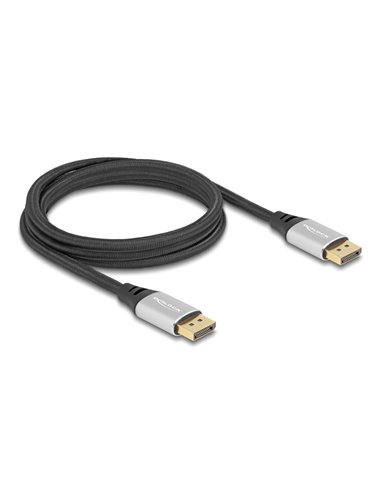 DELOCK καλώδιο DisplayPort 2.1 80634, 16K/60Hz, 40 Gbps, 2m, μαύρο
