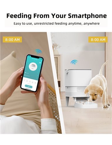 BRUNO smart ταΐστρα κατοικίδιων BRN-0232, 4L, WiFi, λευκή