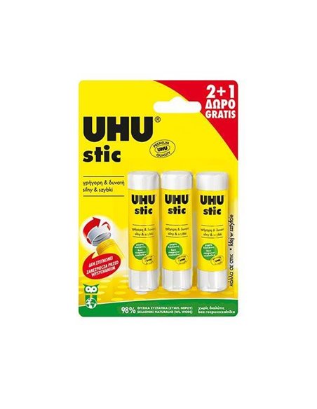 Uhu "Stick" 8.2gr 2+1 δώρο