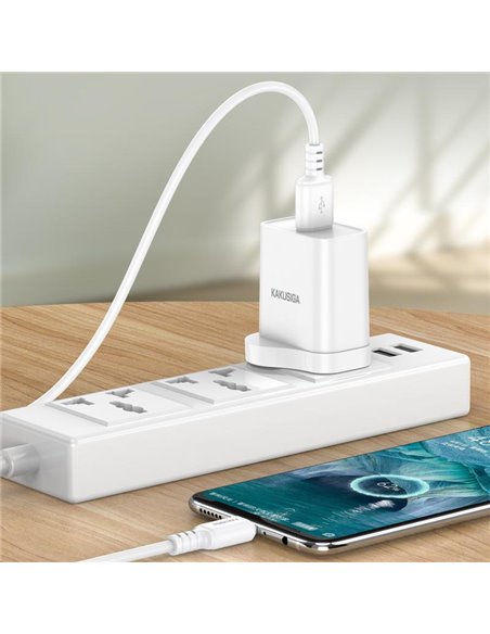 KAKUSIGA καλώδιο micro USB σε USB KSC-982, 3A, 480Mbps, 1m, λευκό