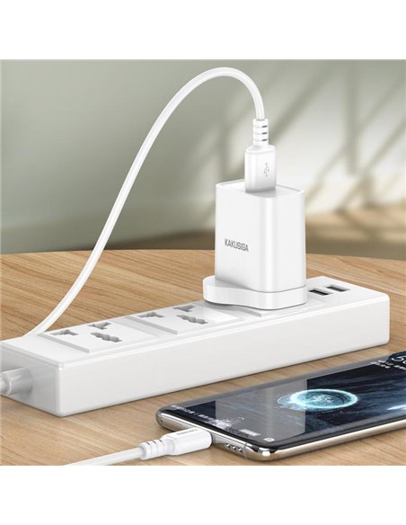 KAKUSIGA καλώδιο USB-C σε USB KSC-982, 3A, 480Mbps, 1m, λευκό