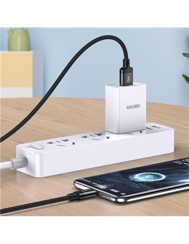 KAKUSIGA καλώδιο USB-C σε USB KSC-970, 3A, 480Mbps, 1m, μαύρο