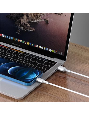 KAKUSIGA καλώδιο Lightning σε USB KSC-805, 2.4A, 480Mbps, 1m, λευκό