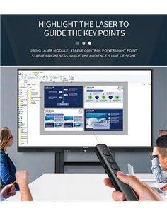 KAKUSIGA τηλεχειριστήριο παρουσιάσεων KSC-1488 με laser & πλήκτρα, 100m, μαύρο