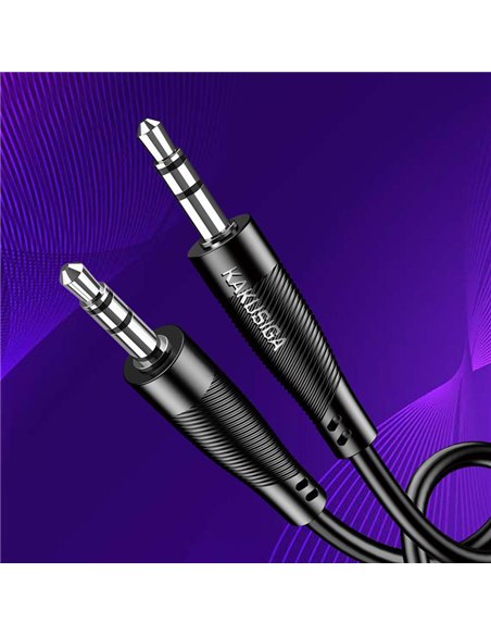 KAKUSIGA καλώδιο ήχου 3.5mm KSC-893, AUX, 1m, μαύρο
