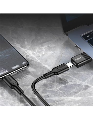 KAKUSIGA αντάπτορας USB-C σε USB KSC-1407, 480Mbps, 60W, μαύρος