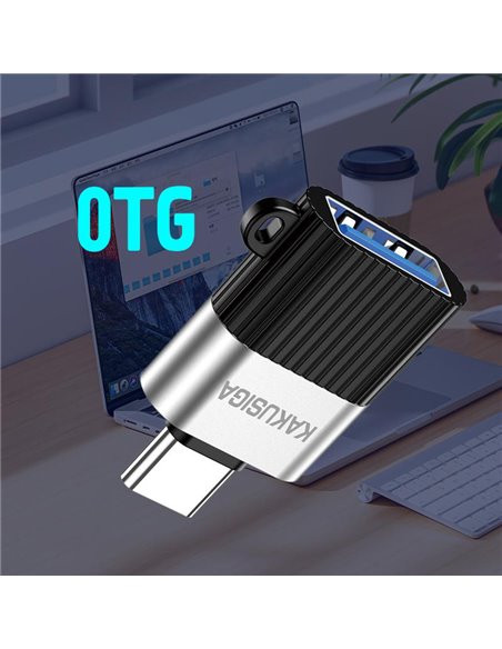 KAKUSIGA αντάπτορας USB-C σε USB KSC-1420, 5Gbps, 18W, γκρι