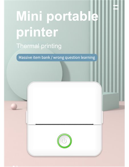 POWERTECH smart θερμικός εκτυπωτής φωτογραφιών & σχεδίων PT-1420, 200dpi, Bluetooth, λευκός