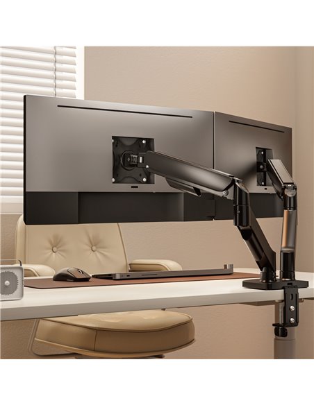 POWERTECH βάση γραφείου για 2x οθόνες PT-1425, 17-32", έως 9kg