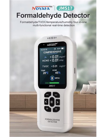 NOYAFA ψηφιακός μετρητής περιβάλλοντος JMS17, 4 σε 1, επαναφορτιζόμενος