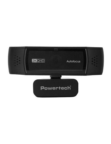 POWERTECH web camera PT-1428, 5MP, 2K QHD, αυτόματη εστίαση, 1.5m, μαύρη