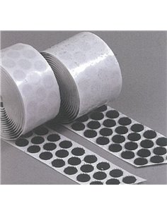 Αυτοκόλλητα στρόγγυλα μαύρα με velcro 21χιλ. 1000ζεύγη