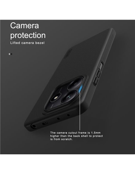 NILLKIN θήκη Super Frosted Shield για Xiaomi Redmi Note 14, μπλε