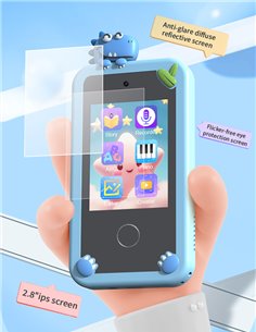 WOWKIDS παιδικό smartphone με κάμερα P1 Plus, 2.8" οθόνη αφής, μπλε