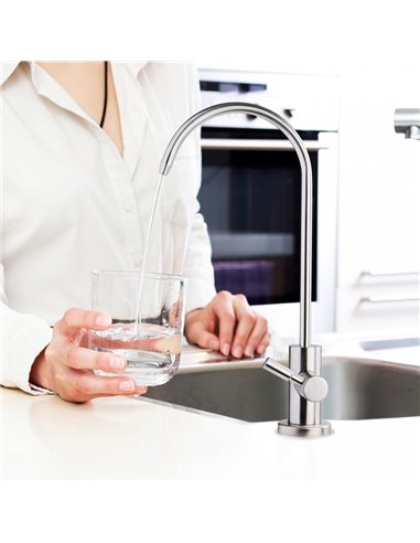 BRUNO μπαταρία πάγκου κουζίνας BRN-0242 για φίλτρο νερού, ασημί