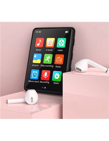 RUIZU MP3 player M7 με οθόνη αφής 2.8", 16GB, ελληνικό μενού, μαύρο