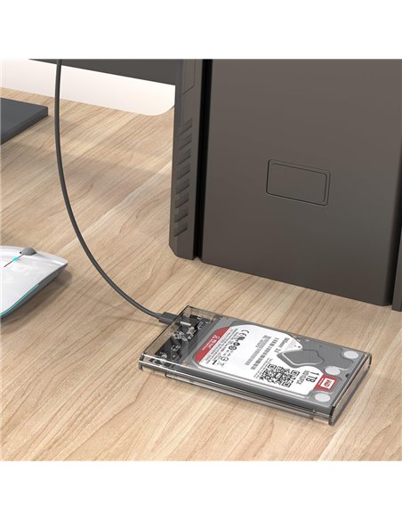 ORICO θήκη για 2.5" SATA HDD/SSD 2139C3, 5Gbps, διάφανη
