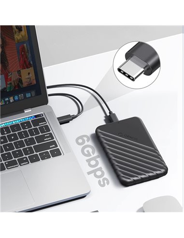 ORICO θήκη για 2.5" SATA HDD/SSD 25PW1C-C3, 5Gbps, μαύρη