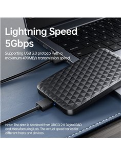 ORICO θήκη για 2.5" SATA HDD/SSD 2520U3-V1, 5Gbps, μαύρη