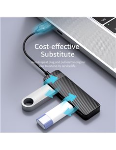 ORICO USB hub FL02, 4x θυρών, USB 2.0, 480Mbps, USB σύνδεση, μαύρο