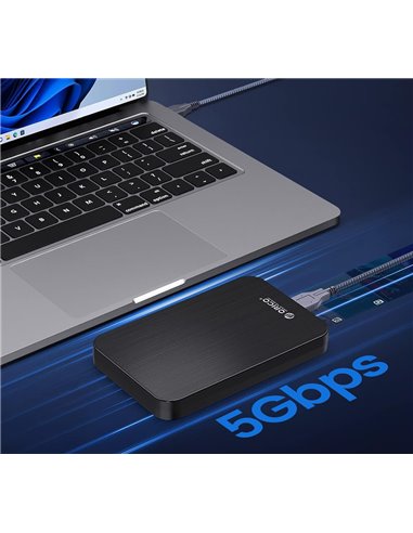 ORICO θήκη για 2.5" SATA HDD/SSD HM25U3, 5Gbps, μαύρη