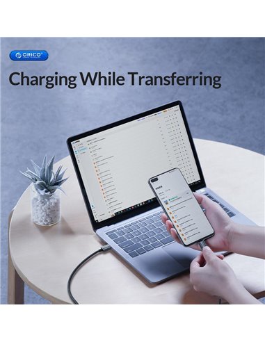 ORICO καλώδιο USB-C GQA60, 60W, 480Mbps, 1m, μαύρο
