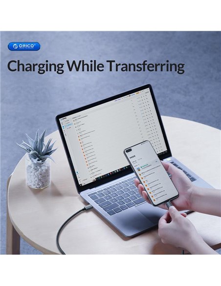 ORICO καλώδιο USB-C GQA60, 60W, 480Mbps, 1m, μαύρο