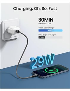 ORICO καλώδιο Lightning σε USB-C C2L, 29W, 480Mbps, 1m, μαύρο