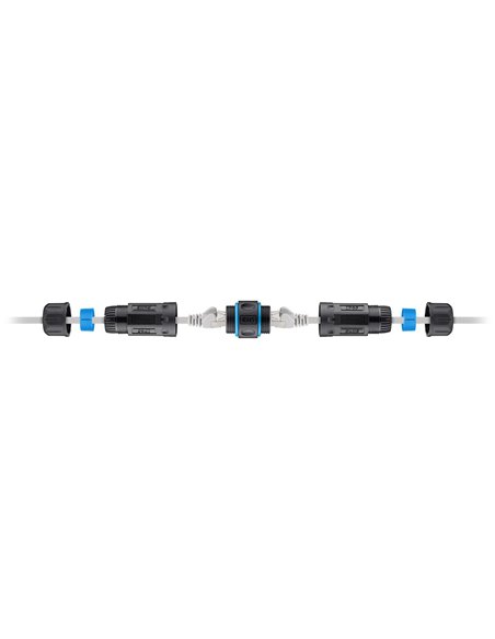 POWERTECH αδιάβροχος σύνδεσμος RJ45 CAB-N427, CAT 6, IP68, μαύρος