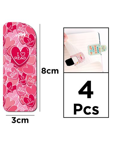 MP μαγνητικοί σελιδοδείκτες PN242-06, 8x3cm, 4τμχ