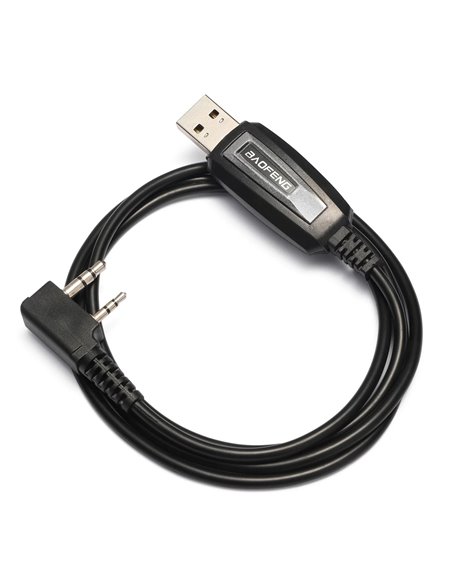 BAOFENG καλώδιο USB σε 2 pin BFG-CBL για προγραμματισμό πομποδεκτών, 1m, μαύρο