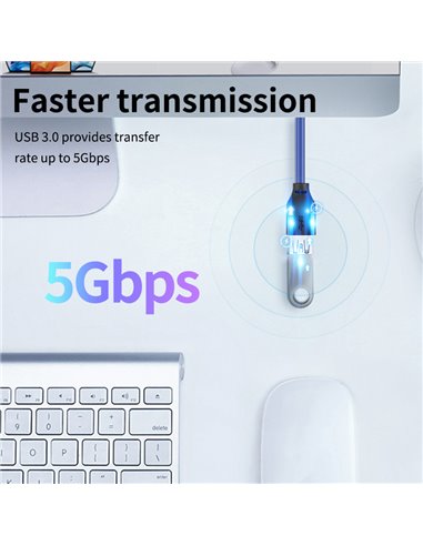 CABLETIME καλώδιο προέκτασης USB 3.0 CT-C160-U3-AMAF, 5Gbps, 2m, μπλε