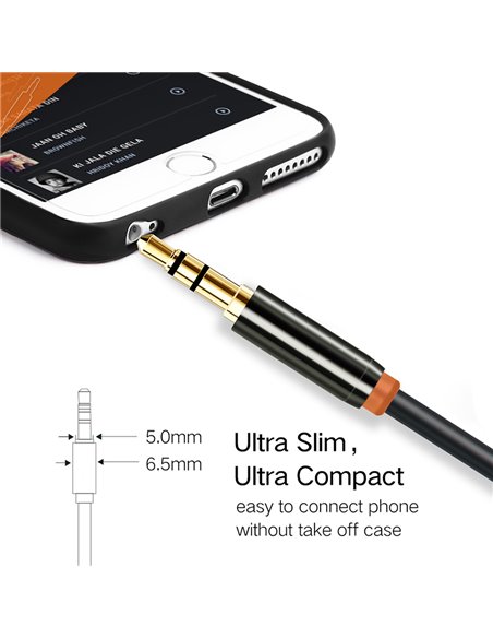 CABLETIME καλώδιο προέκτασης ήχου 3.5mm CT-AV311-P11FG, gold plated, 1.5m, μαύρο