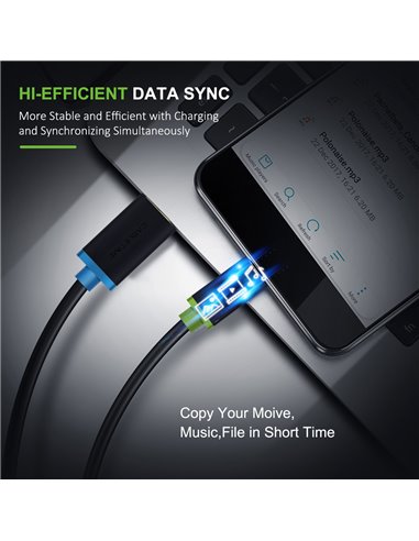 CABLETIME καλώδιο USB-C σε USB CT-C160-U33-CMAMG, 3A, 5Gbps, 3m, μαύρο