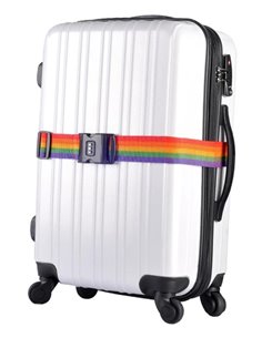 HOME USE ιμάντας βαλίτσας HUH-0241 με λουκέτο συνδυασμού, ρυθμιζόμενος, 2m, πολύχρωμος