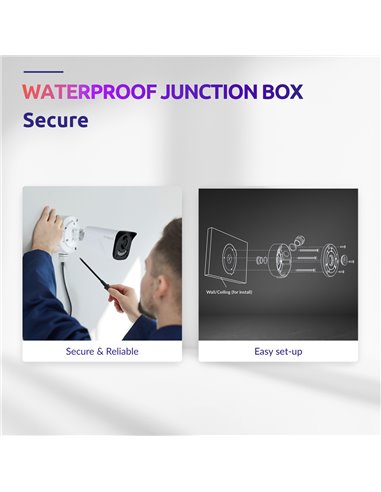 STRONG βάση κάμερας ασφαλείας JB01, μεταλλική, IP66, λευκή